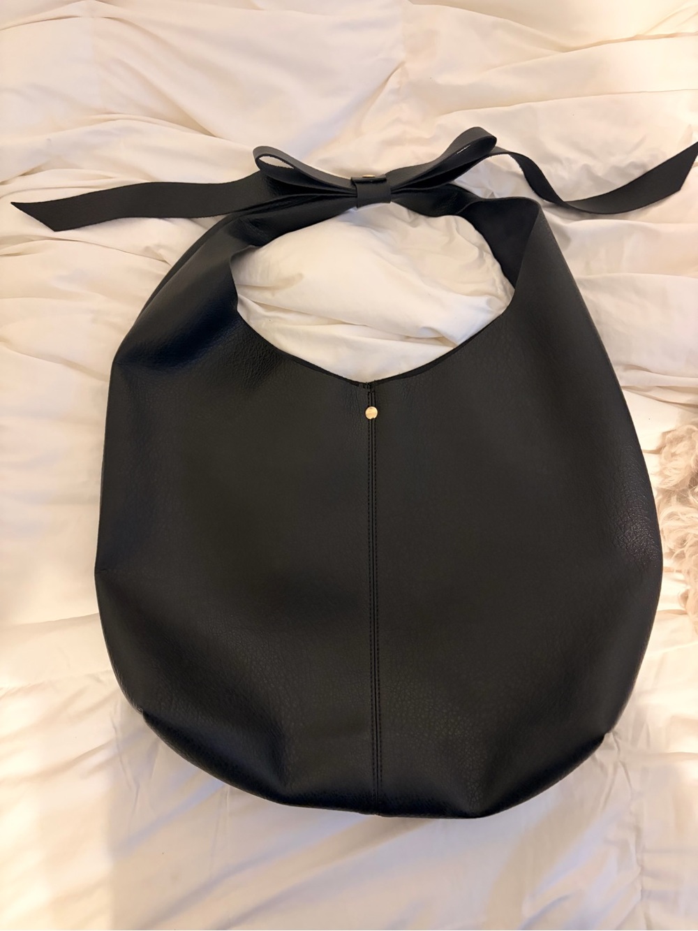 Urban outfitters - tote - Black Bow-Detail Hobo Bag